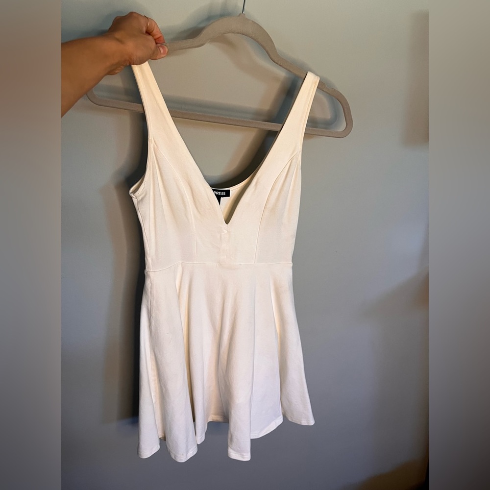 White dress with built in shorts!!!
